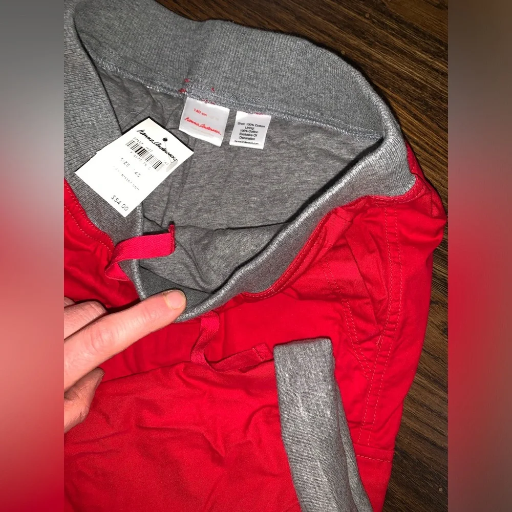 Hanna Andersson Cotton Lined Red Pull On Pants 140/10 - Picture 2 of 2